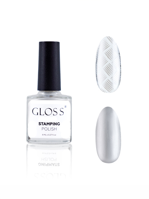Лак для стемпинга GLOSS Stamping polish 15, белый перламутровый Лак для стемпінгу GLOSS COMPANY модель 4823271409817 Фото