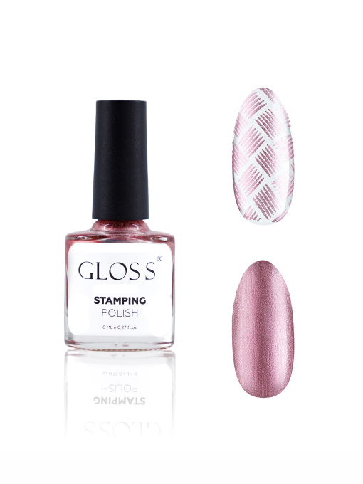 Лак для стемпинга GLOSS Stamping polish 16, розовый перламутровый Лак для стемпінгу GLOSS COMPANY модель 4823271409824 Фото