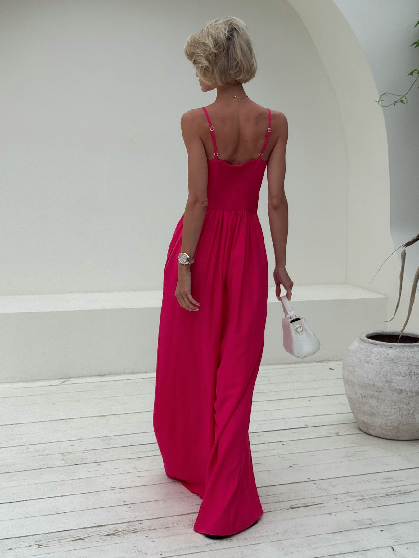 Комбинезоны Jadone Fashion модель Caroline_raspberry_jumpsuit Комбинезоны Jadone Fashion модель Caroline_raspberry_jumpsuit Фото