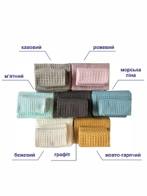 Набір 3 вафельних рушники для ванної, готелів, SPA, саун, кухні т  - Жовтий Lovely Svi  модель 110823 Фото
