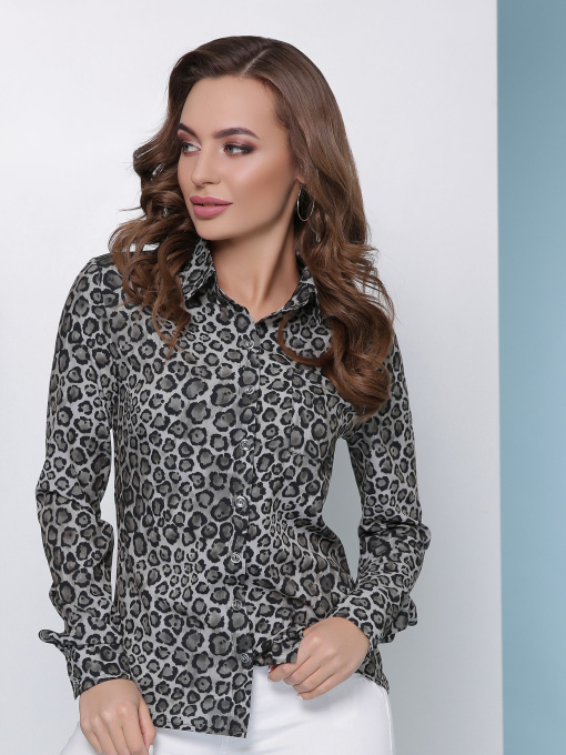 Рубашки MarSe модель marse-bluza-1810-grafitovj-leopard Фото