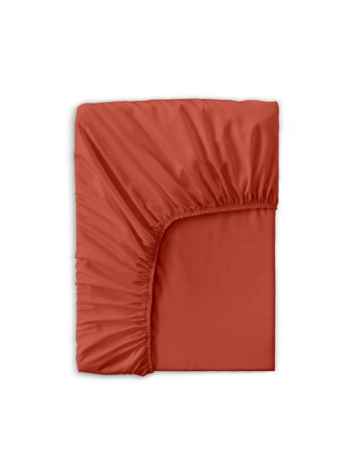 Простынь на резинке сатин RUST Cosas модель 89Satin_Rust_120x200x20 Фото