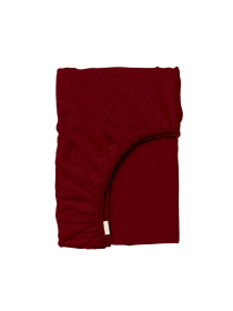 Простирадло на резинці ранфорс RUBY Cosas модель Bordo79_120x200x20 Фото