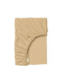 Простынь на резинке ранфорс BEIGE DOTS Cosas модель DropBeige_70x140x12 Фото