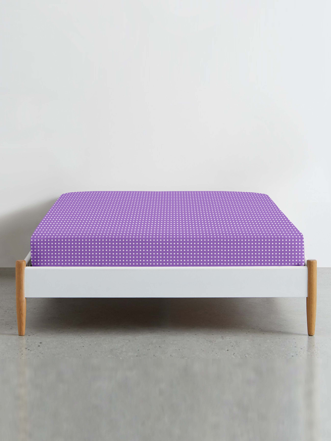 Простынь на резинке ранфорс DOTS Cosas модель DropViolet_100x200x20 Фото