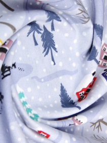 Простынь на резинке фланель SNOWMAN Cosas модель Flannel_Snowman_60x120x12 Фото