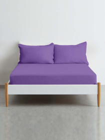 Простынь на резинке ранфорс LAVENDER Cosas модель PlumLight_100x200x20 Фото