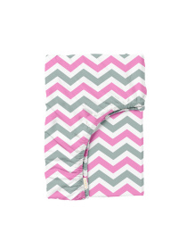 Простынь на резинке ранфорс GREY ZIGZAG Cosas модель ZigGreyRose_100x200x20 Фото