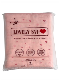 Плед Детский Хлопок Муслин - двухсторонний - Розовый Lovely Svi модель 601254 Фото