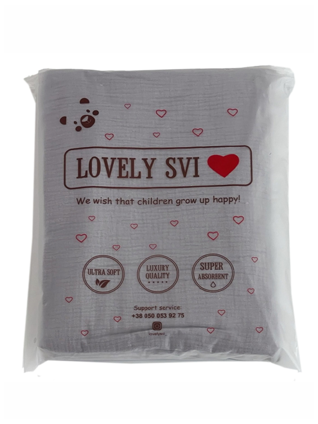 Плед Детский Хлопок Муслин - двухсторонний - Серый Lovely Svi модель 401250 Плед Детский Хлопок Муслин - двухсторонний - Серый Lovely Svi модель 401250 Фото