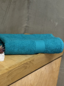 Полотенце махровое с бортом бирюзового цвета Ecotton модель 25230 Фото