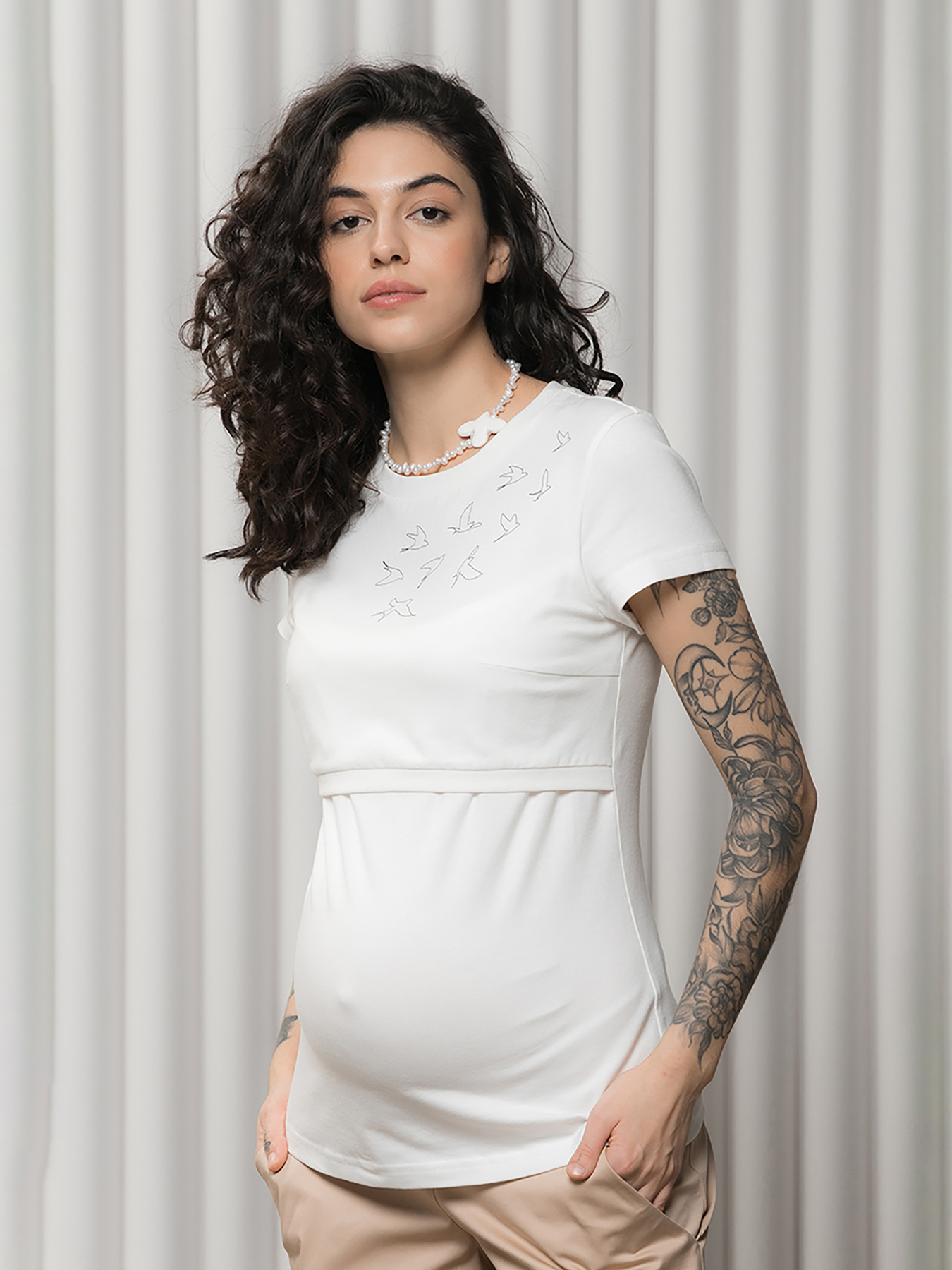 Футболки і поло Yula mama Romana модель RomanaNR-23.021WhiteYLMMTSH Фото