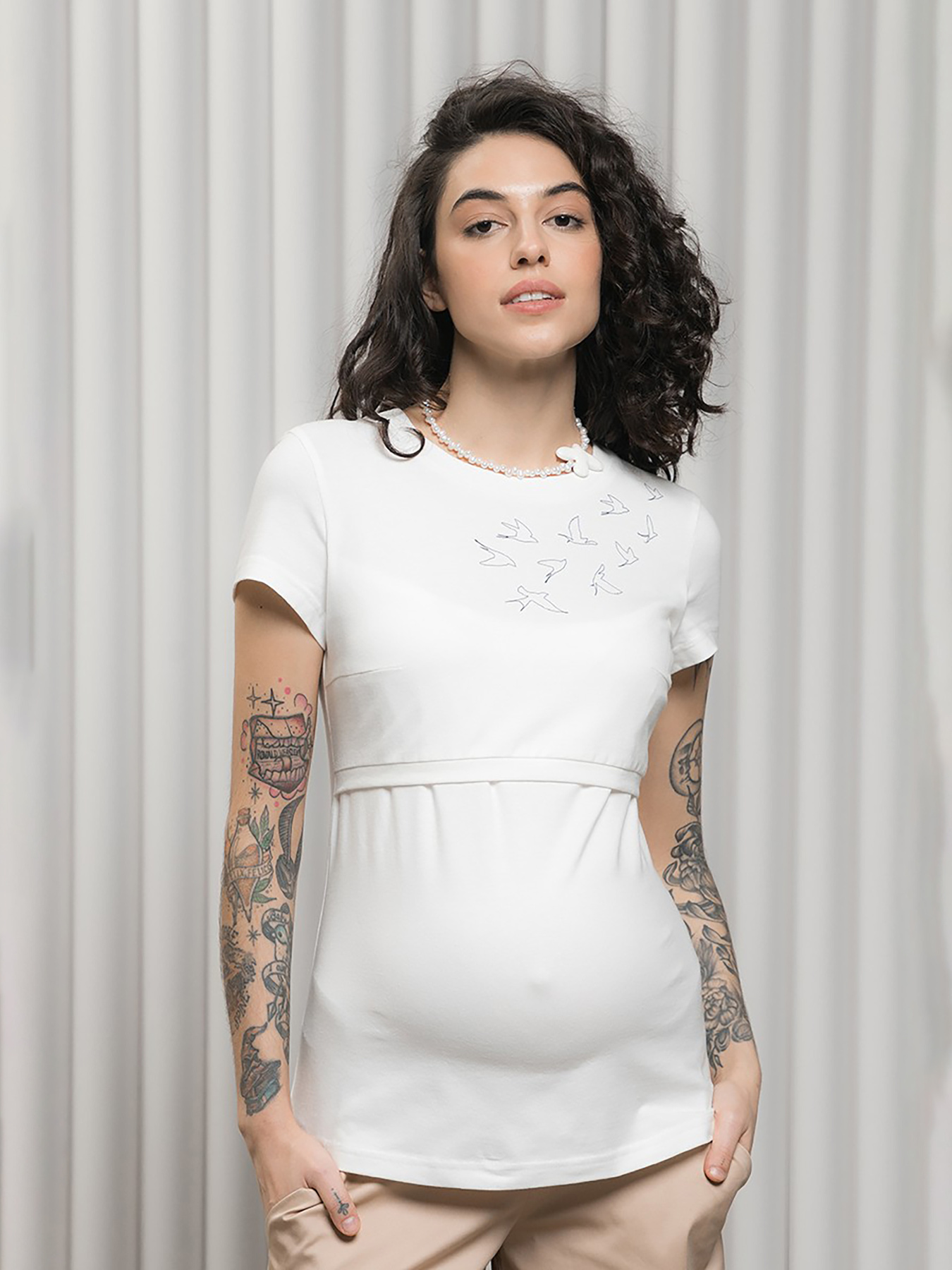 Футболки і поло Yula mama Romana модель RomanaNR-23.021WhiteYLMMTSH Фото