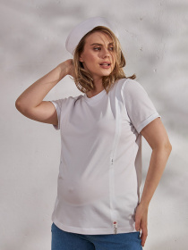 Футболки і поло Yula mama Una модель UnaNR-24.052WhiteYLMMTSH Фото