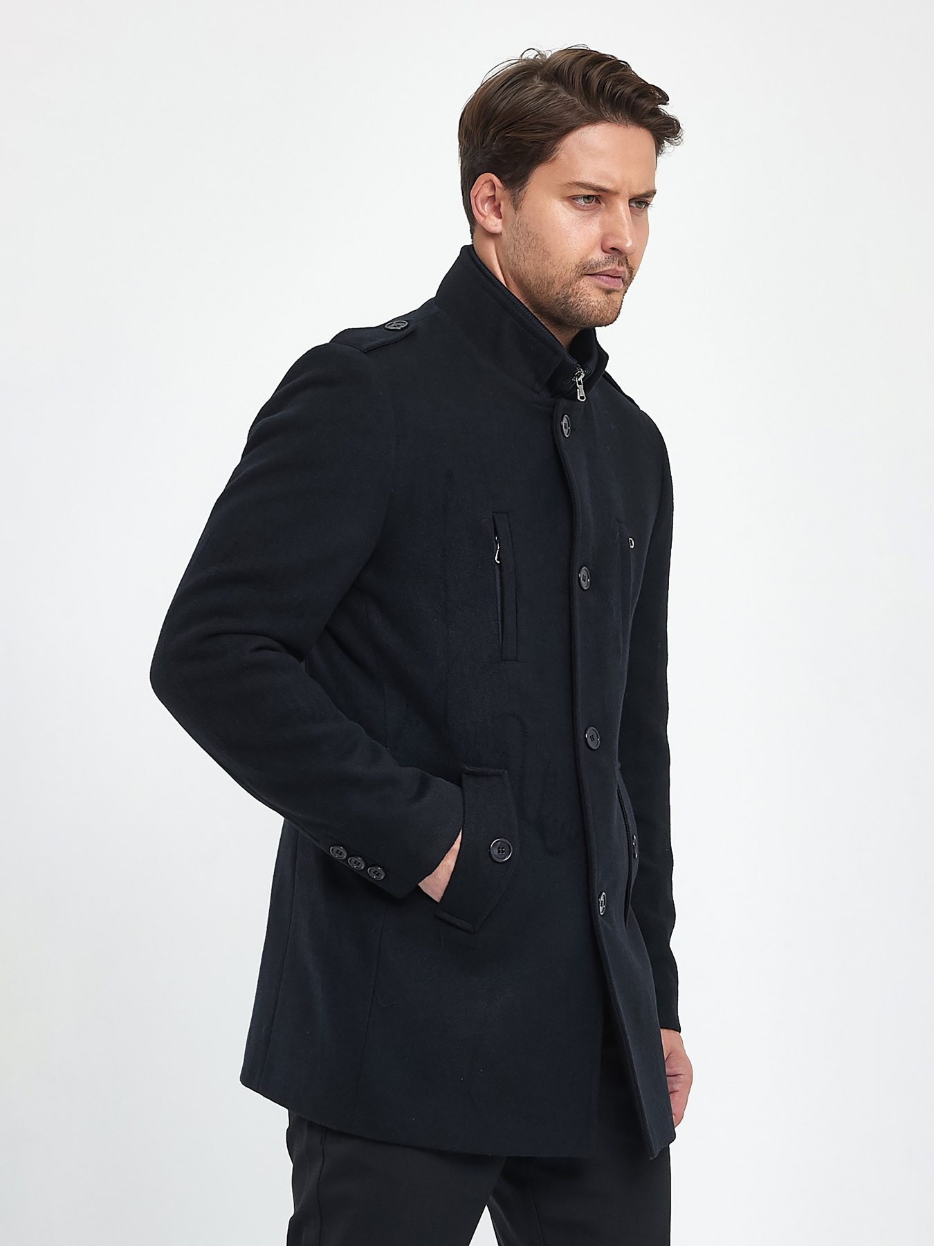 Пальто и плащи Trend Collection модель TC9679DarkBluePLTMN Фото