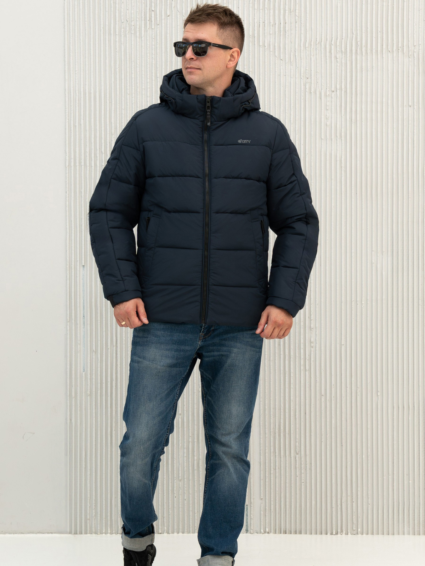 Куртки та дублянки City Fashion Classic модель 125-CFK-BL Куртки та дублянки City Fashion Classic модель 125-CFK-BL Фото