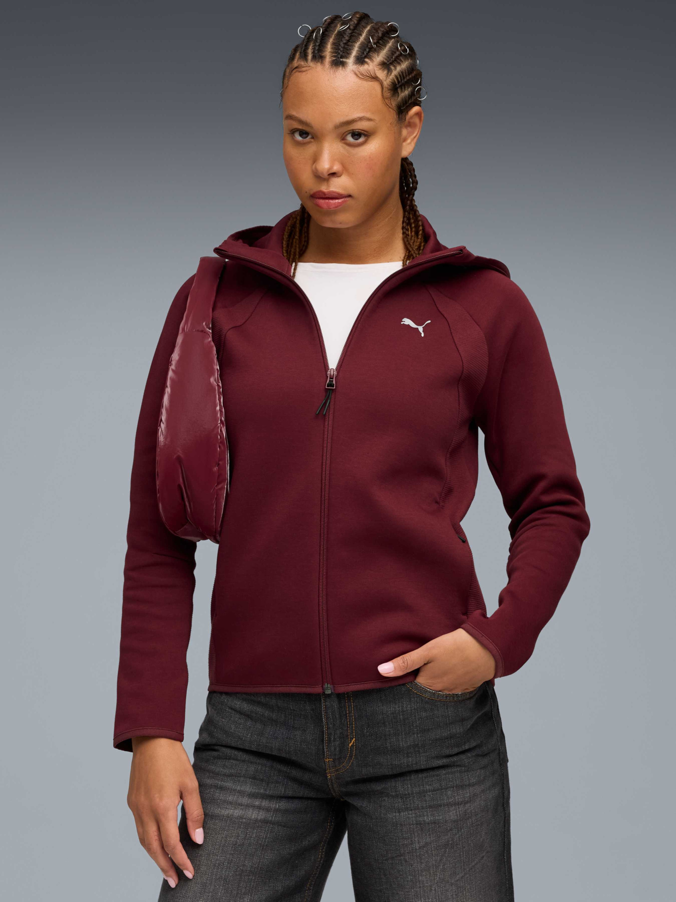Худи и свитшоты PUMA Evostripe Full-zip Hoodie модель 688141 Фото