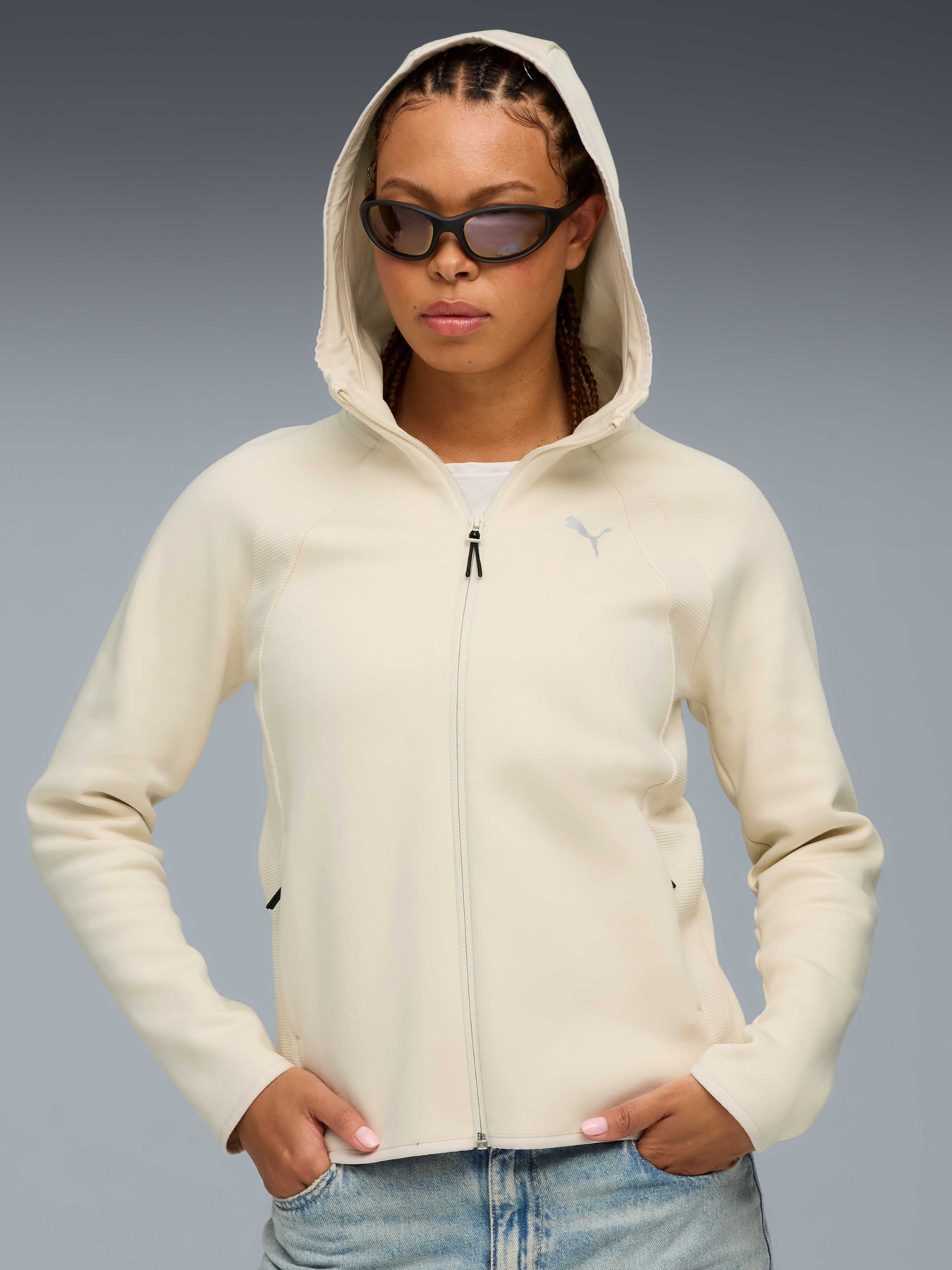 Худи и свитшоты PUMA Evostripe Full-zip Hoodie модель 688141 Фото