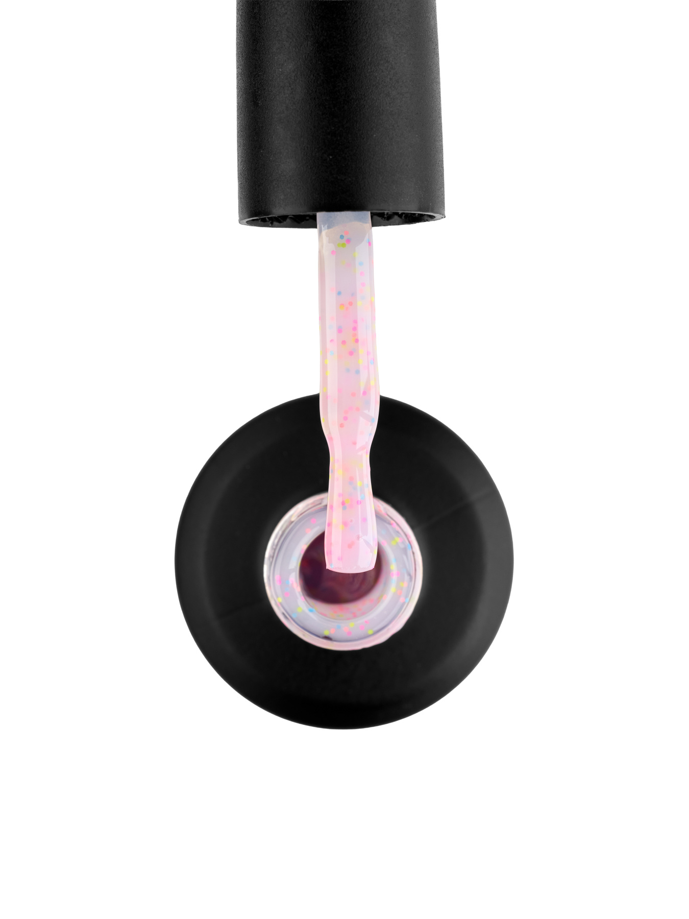 Цветная база Yogurt Base Tutti Frutti Peach Sparkle, светло-розовый с цветным конфетти Йогуртова кольорова база серії Tutti Frutti GLOSS COMPANY модель 4823271411797 Фото