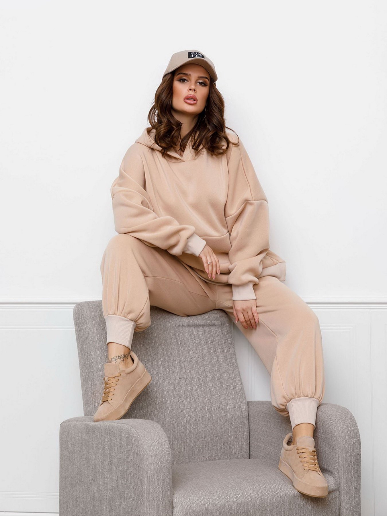 Костюми ISSA Plus модель 12305_beige Костюми ISSA Plus модель 12305_beige Фото