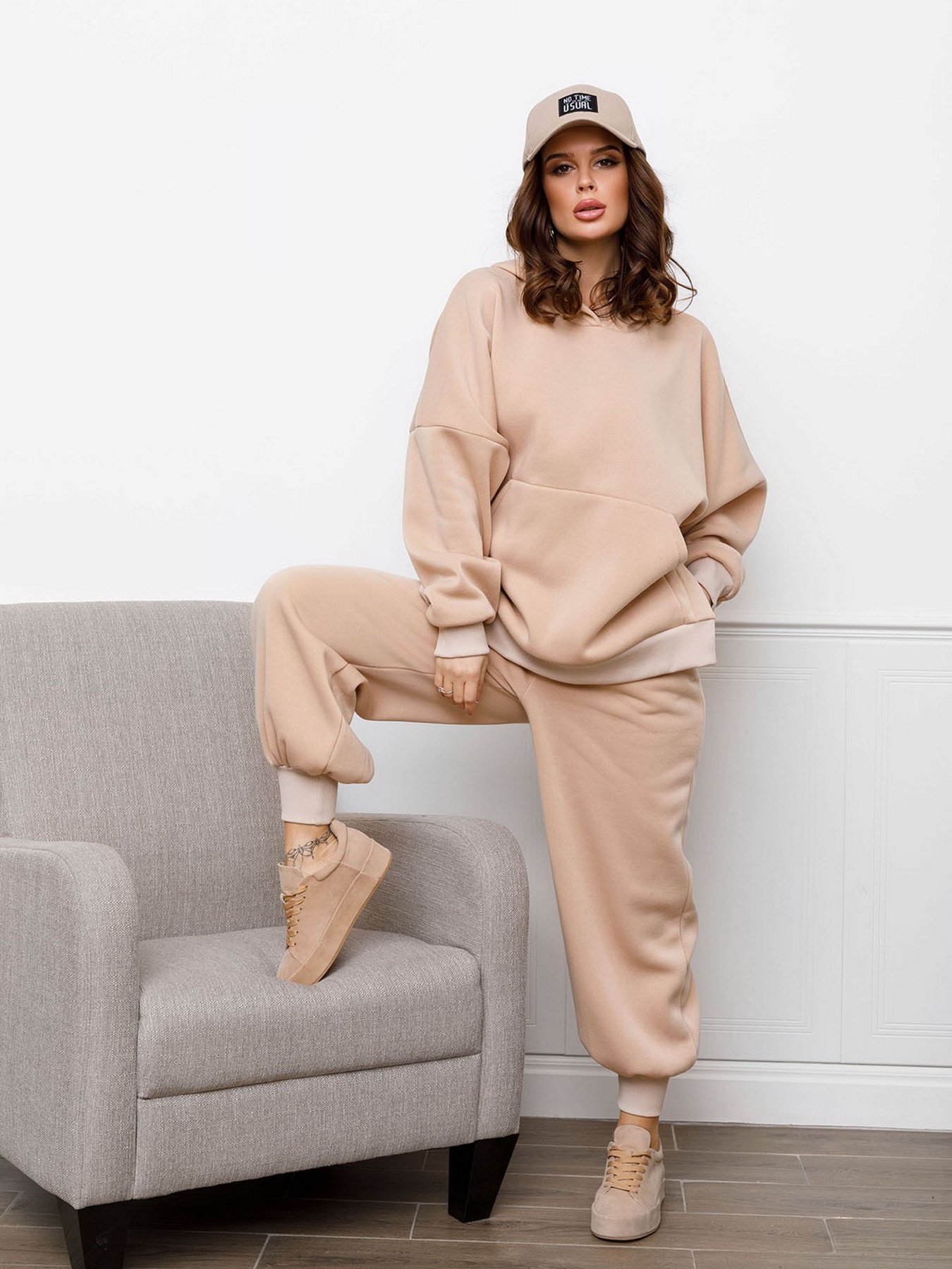 Костюми ISSA Plus модель 12305_beige Костюми ISSA Plus модель 12305_beige Фото
