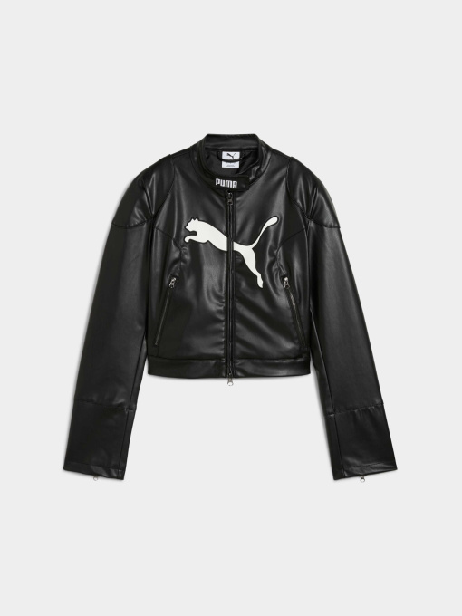 Куртки и дубленки PUMA Pleather Racer Jacket модель 632170 Фото