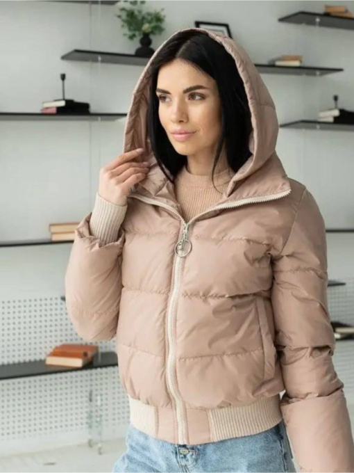 Куртки и дубленки UVENTUM модель UF-33-CREAM Фото