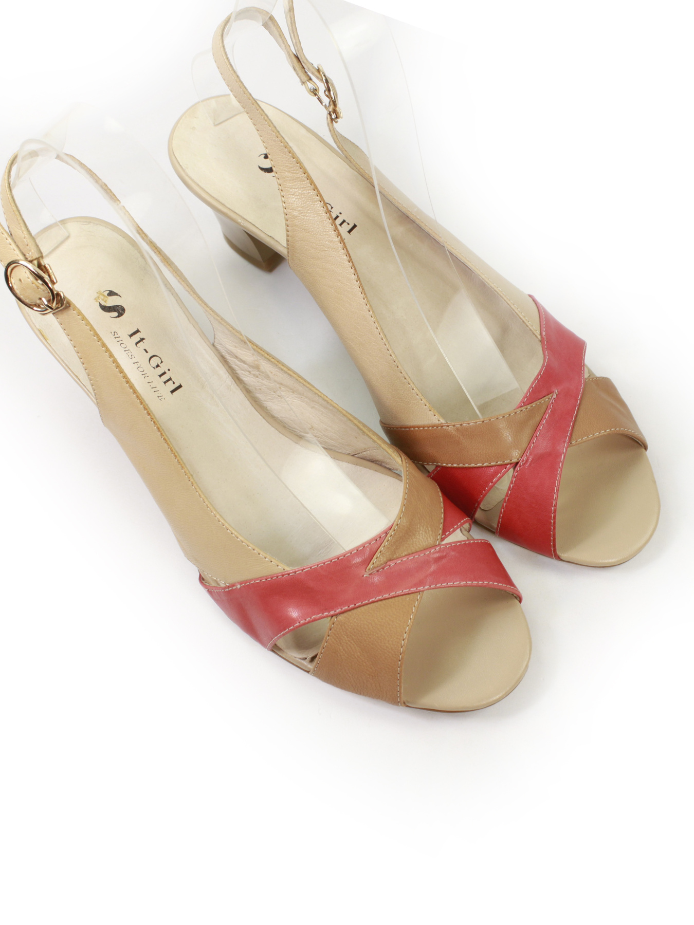 Босоніжки It-girl модель CA861828-719CL-beige-red Фото
