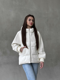 Куртки и дубленки D&V couture модель DV-006-WHT Фото