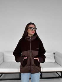 Куртки и дубленки D&V couture модель DV-006-BRW Фото