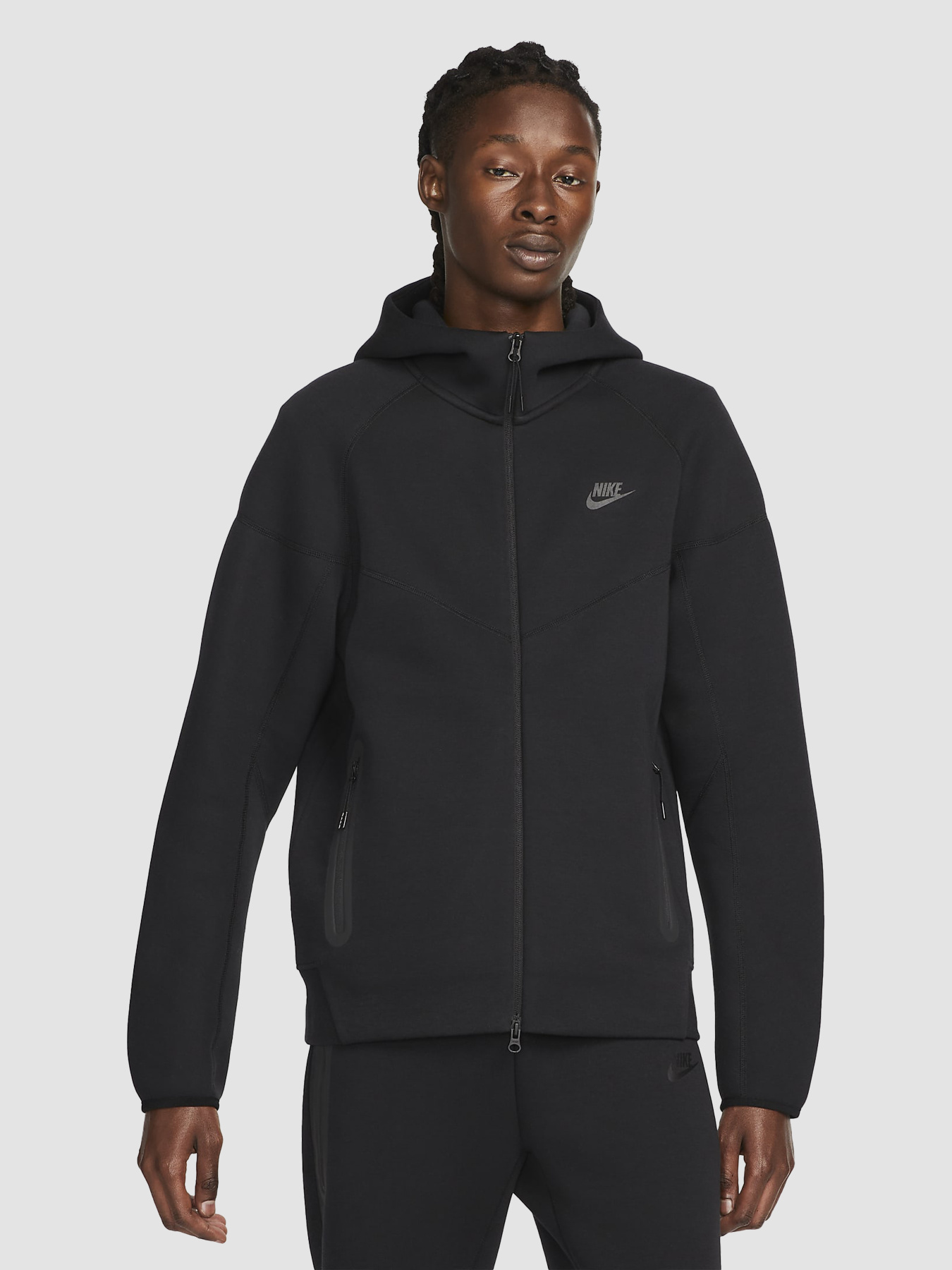 Худі та світшоти NIKE Sportswear Tech Fleece Windrunner Full-Zip Hoodie модель FB7921-010 Фото
