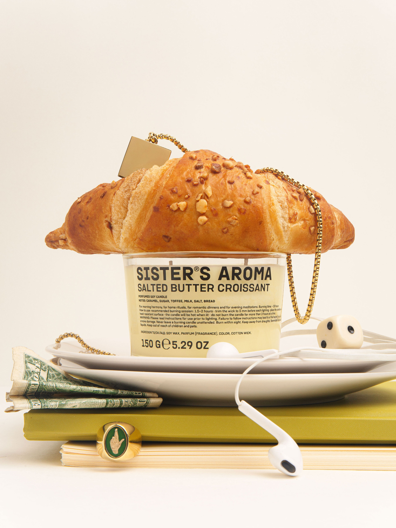 Ароматична свічка Salted butter croissant Sister’s Aroma модель 4820227785438 Ароматична свічка Salted butter croissant Sister’s Aroma модель 4820227785438 Фото