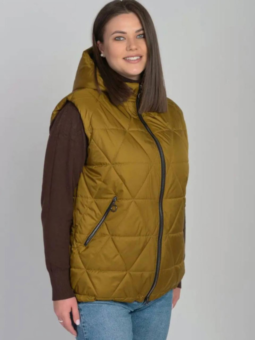 Куртки и дубленки UVENTUM модель LR-10-vest-mustard Фото