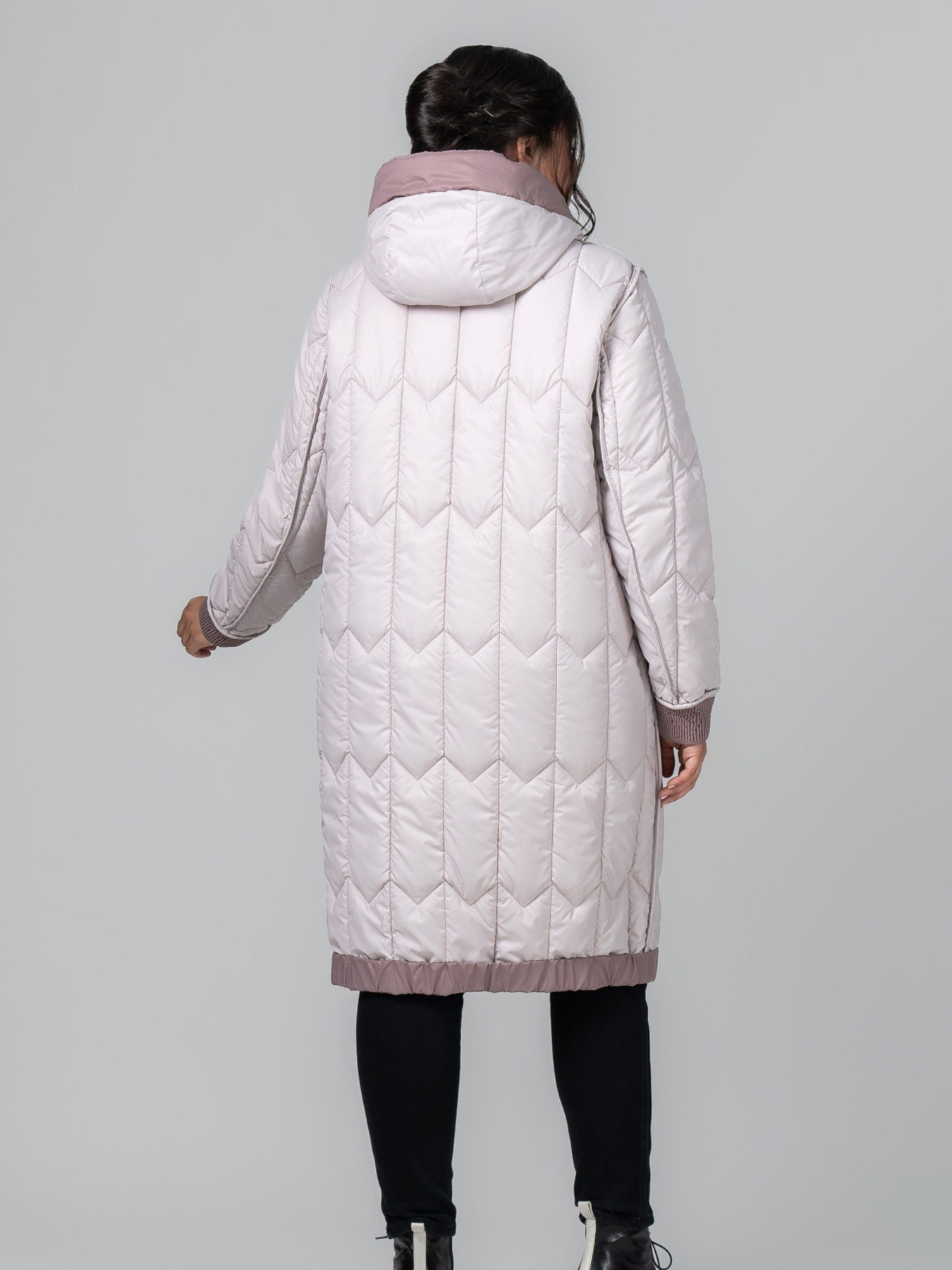 Куртки та дублянки All Posa модель ap102096p-dimchasta-troqnda-kremovij Фото