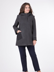 Пальто и плащи All Posa модель ap1197-3p-srij-smuzhka Фото