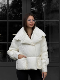 Куртки та дублянки D&V couture модель DV-0011-MILK Фото