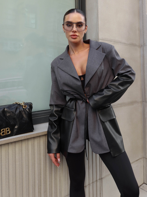 Пиджаки Jadone Fashion модель Ukorochenyi_Trench_Monro_hrafit Фото