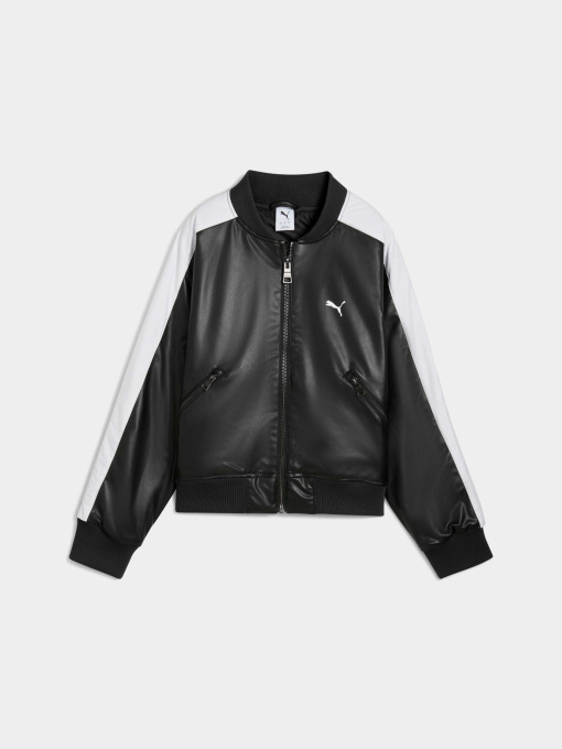 Куртки и дубленки PUMA T7 Pleather Bomber модель 633479 Фото