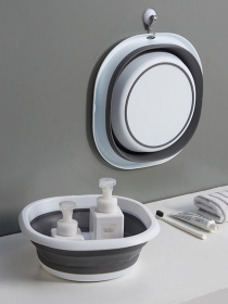 Миска складана MBM HOME модель KP-76 WHITE/GRAY Фото