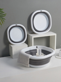 Миска складана MBM HOME модель KP-76 WHITE/GRAY Фото