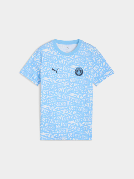 Футболки і поло PUMA Mcfc Ftblculture Tee Aop Jr модель 782675 Фото