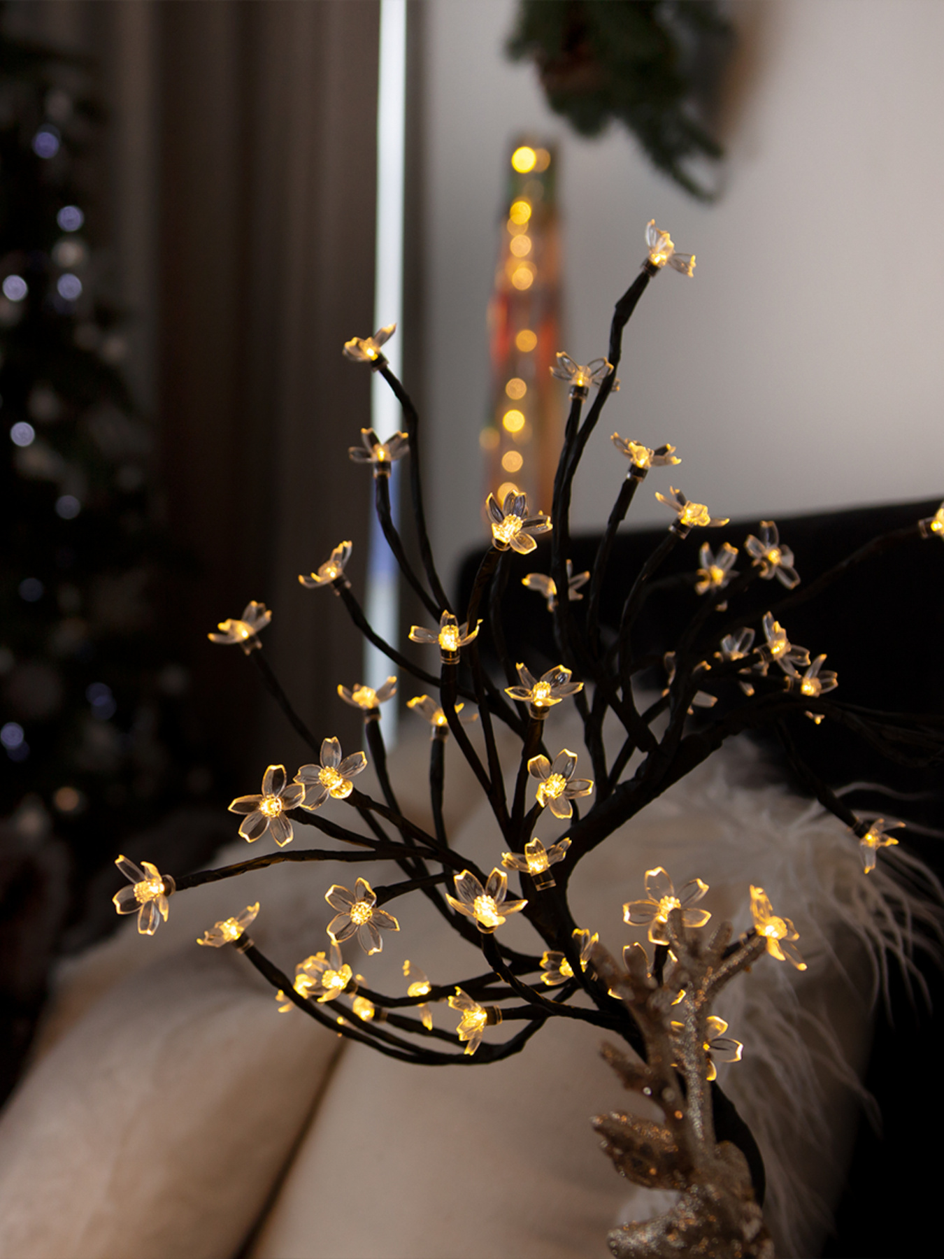 Дерево світлодіодне на батарейках MBM HOME модель DH-LAMP-03 BLACK Фото