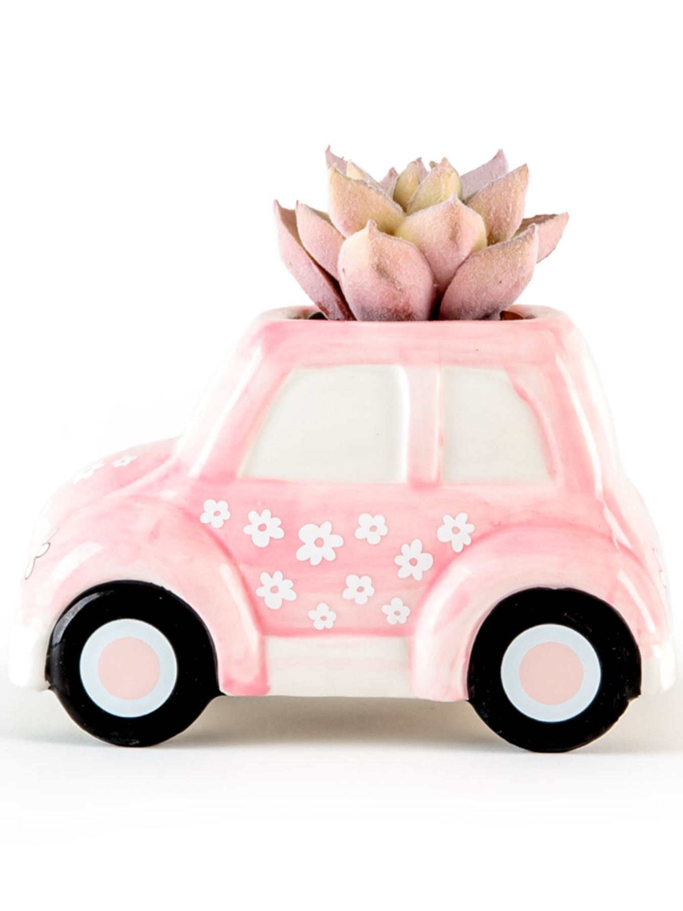 Искусственное растение в горшке "Машинка" MBM HOME модель DH-FLOWERS-23 GREEN/PINK Фото