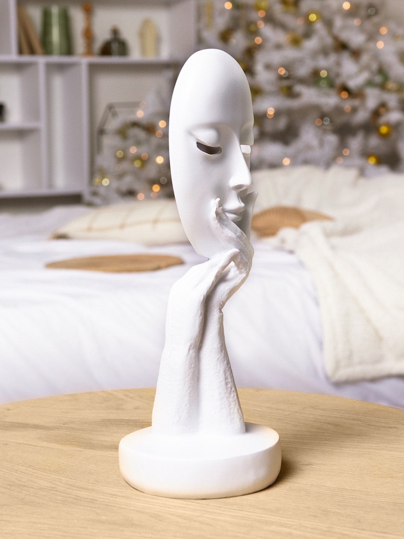 Статуэтка "Маска" белая MBM HOME модель DH-ST-03 WHITE Фото