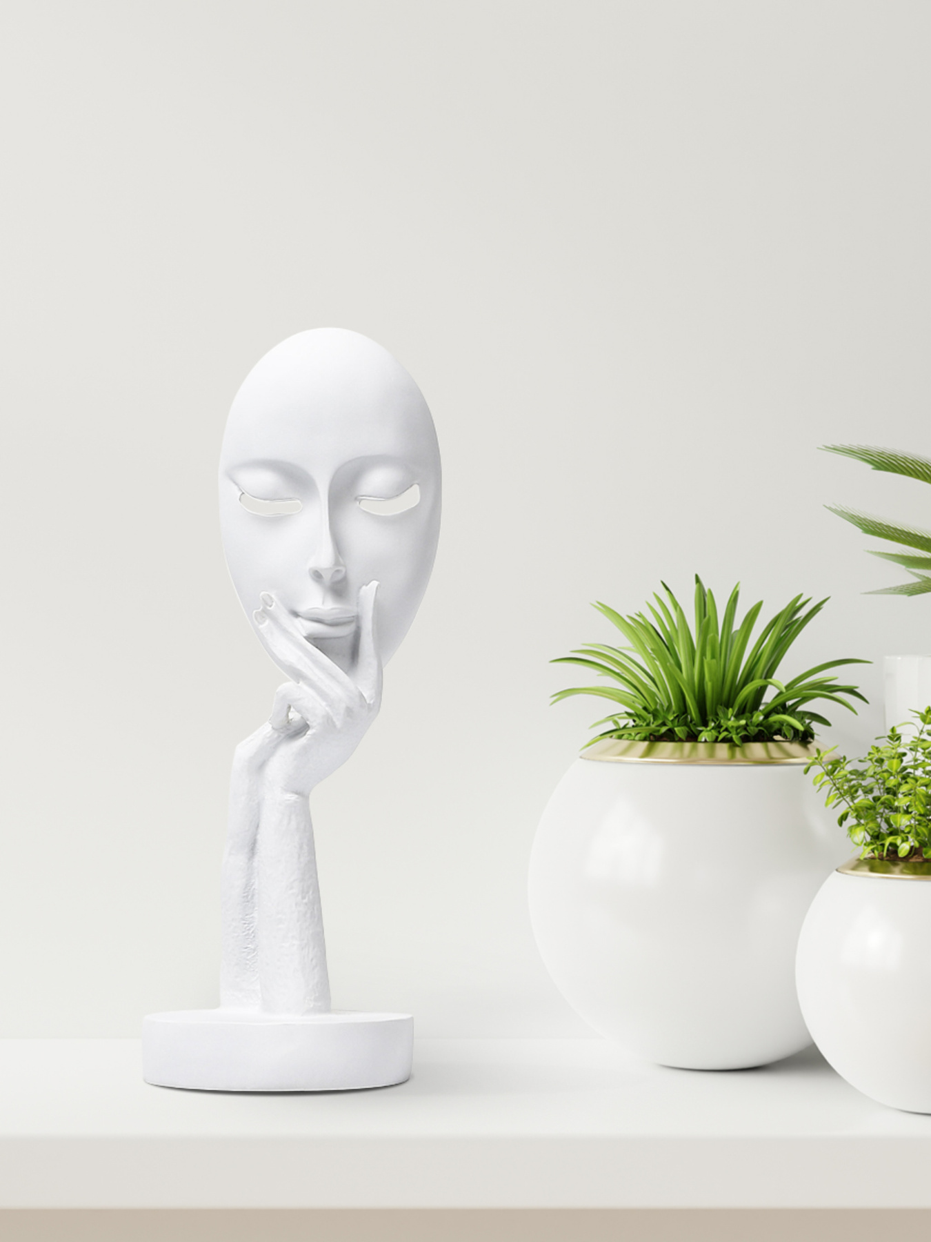 Статуэтка "Маска" белая MBM HOME модель DH-ST-03 WHITE Фото