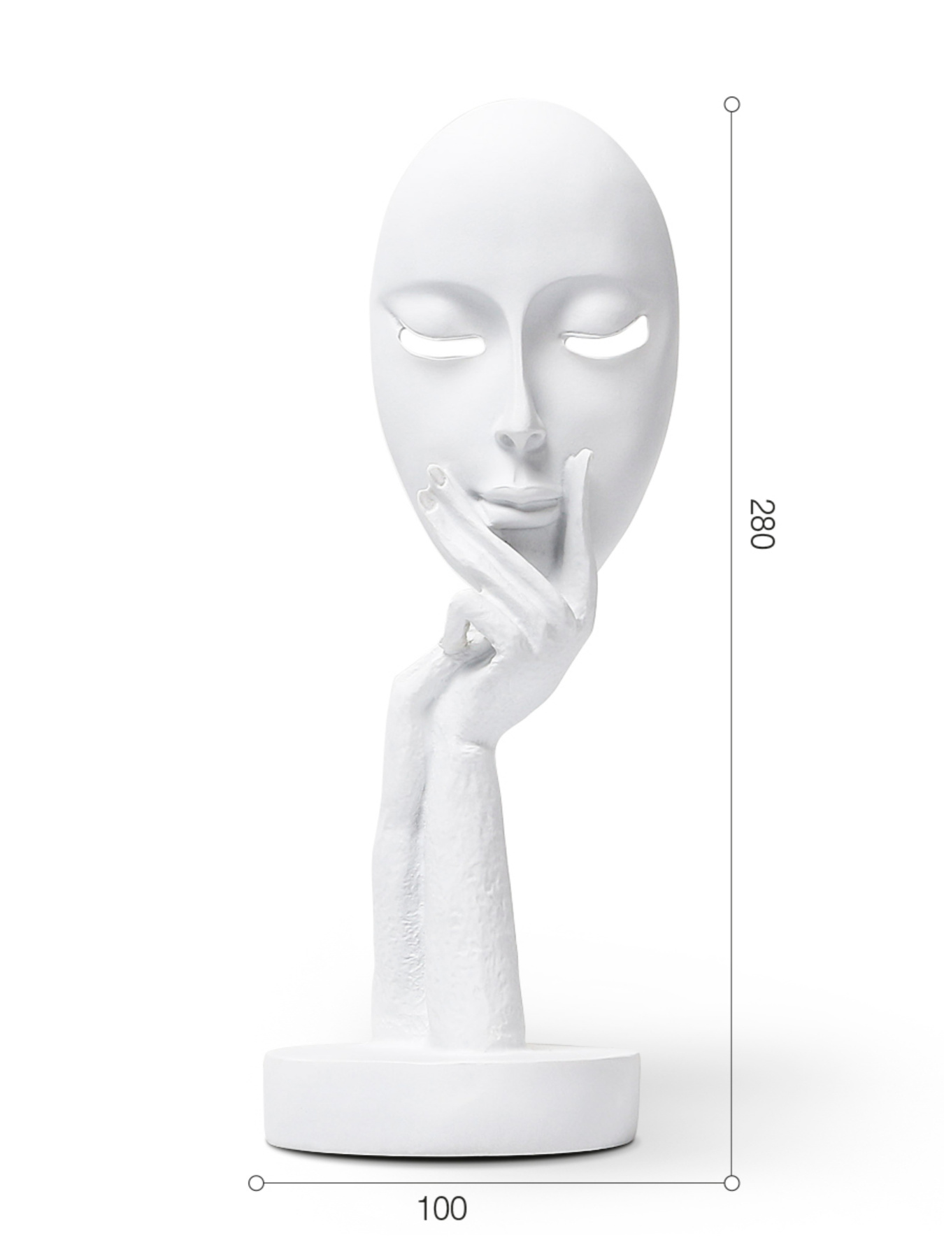 Статуэтка "Маска" белая MBM HOME модель DH-ST-03 WHITE Фото