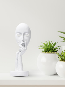 Статуэтка "Маска" белая MBM HOME модель DH-ST-03 WHITE Фото