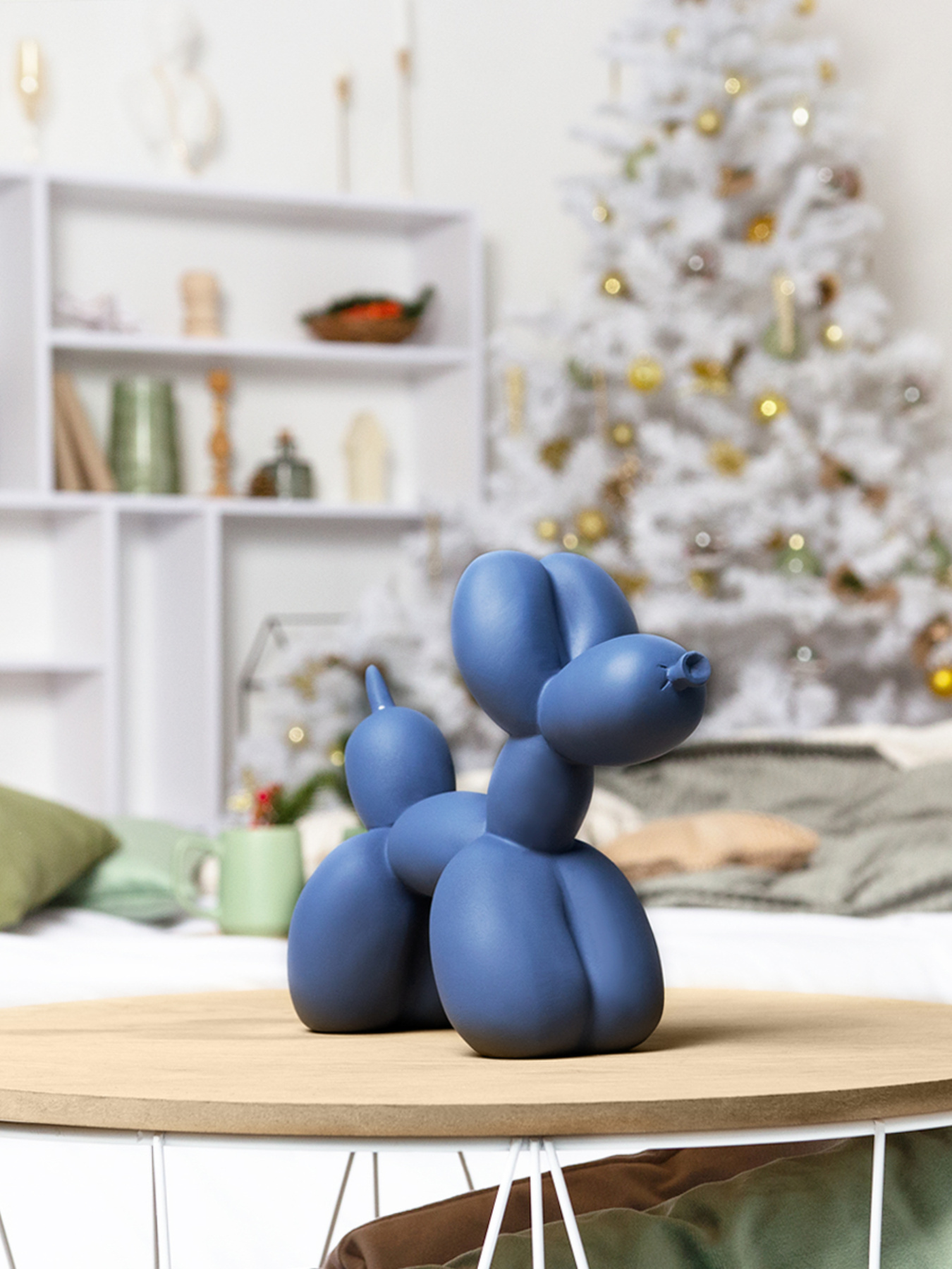 Статуетка "Пес з кульки" синя MBM HOME модель DH-ST-06 DARK BLUE Статуетка "Пес з кульки" синя MBM HOME модель DH-ST-06 DARK BLUE Фото