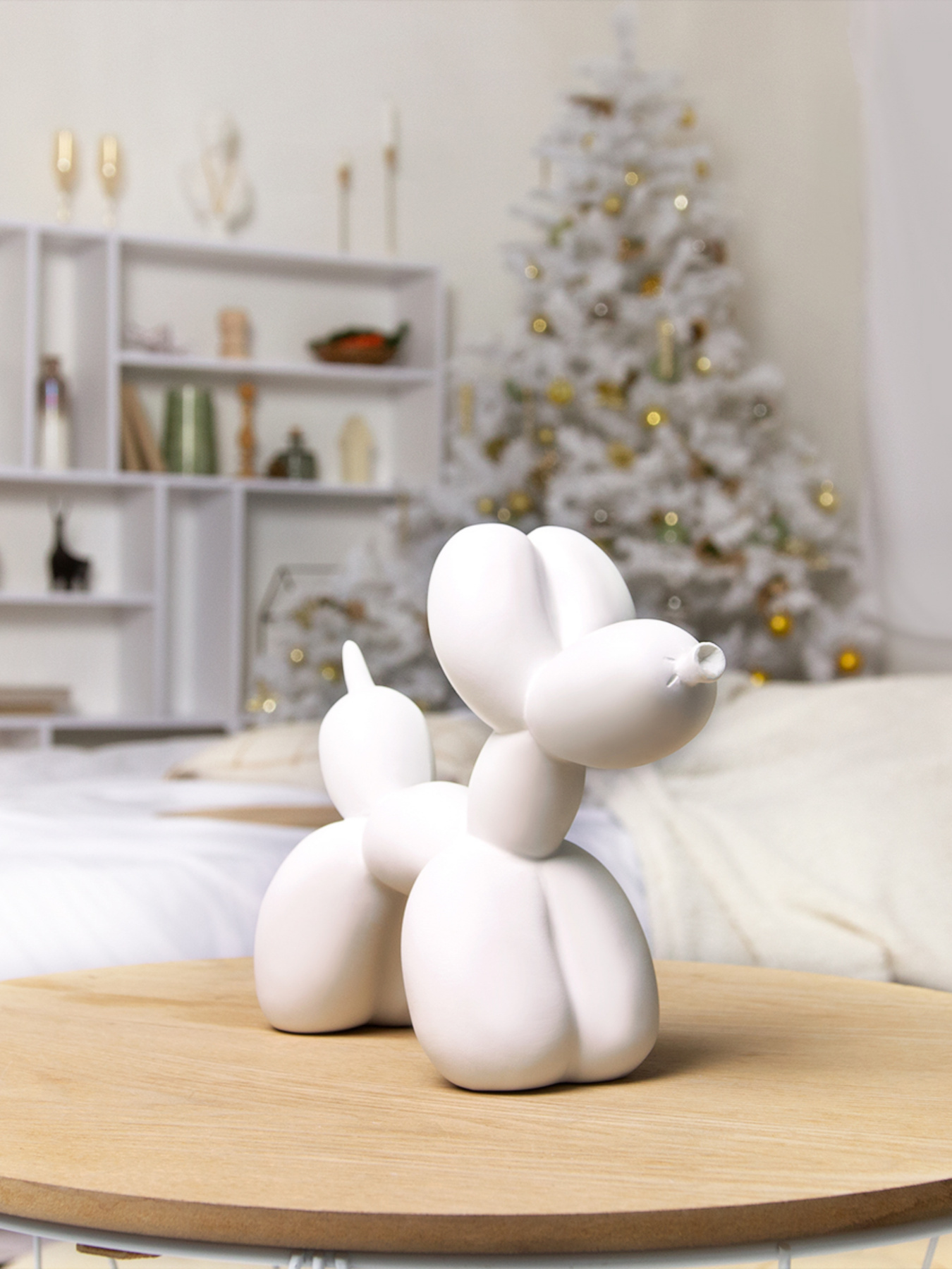 Статуэтка "Собака из шарика" белая MBM HOME модель DH-ST-06 WHITE Фото