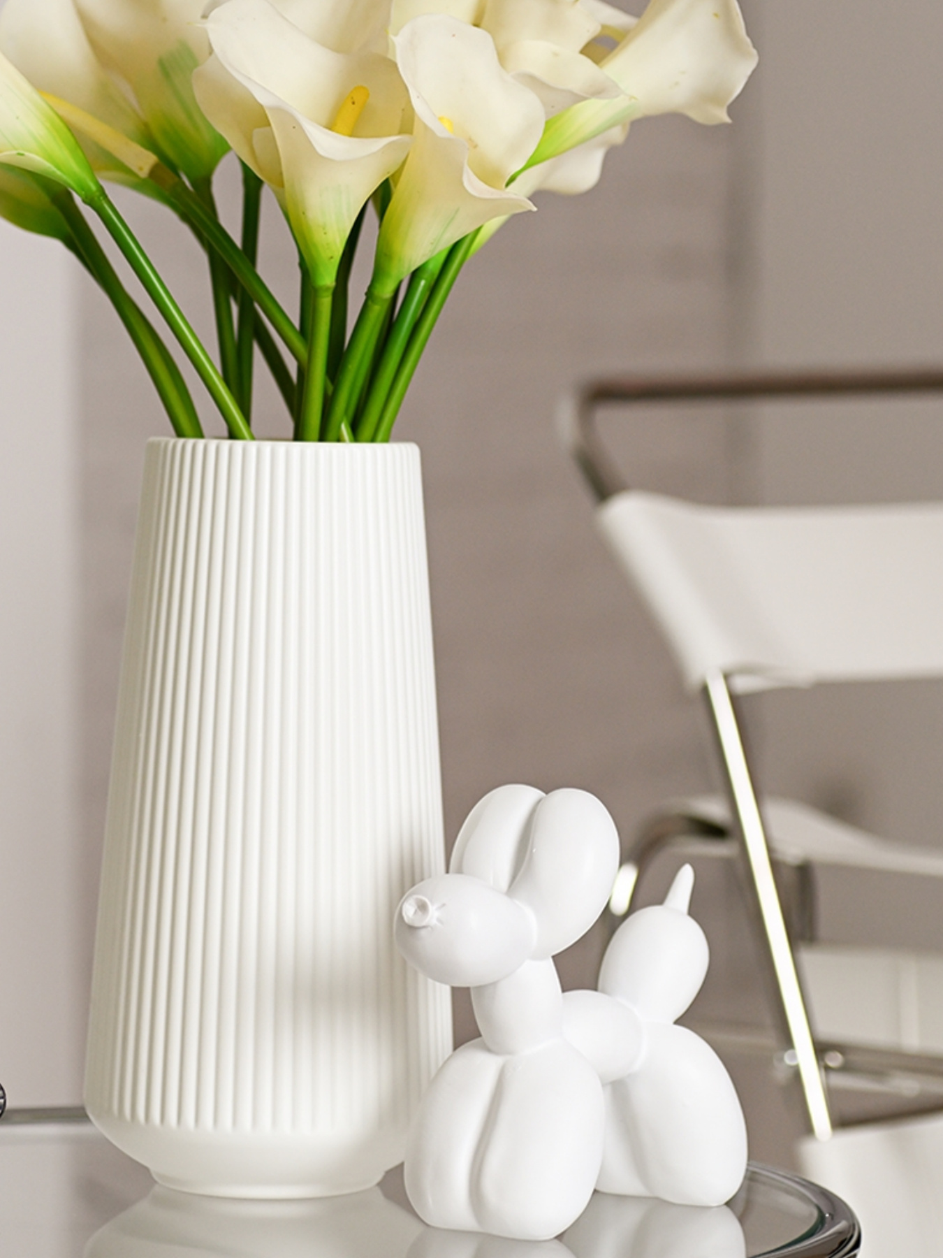 Статуэтка "Собака из шарика" белая MBM HOME модель DH-ST-06 WHITE Фото